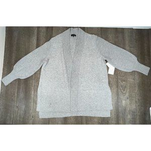 1 State * Women's 2X Open Front Cardigan * NWT * Heather Gray * Comfort Workwear